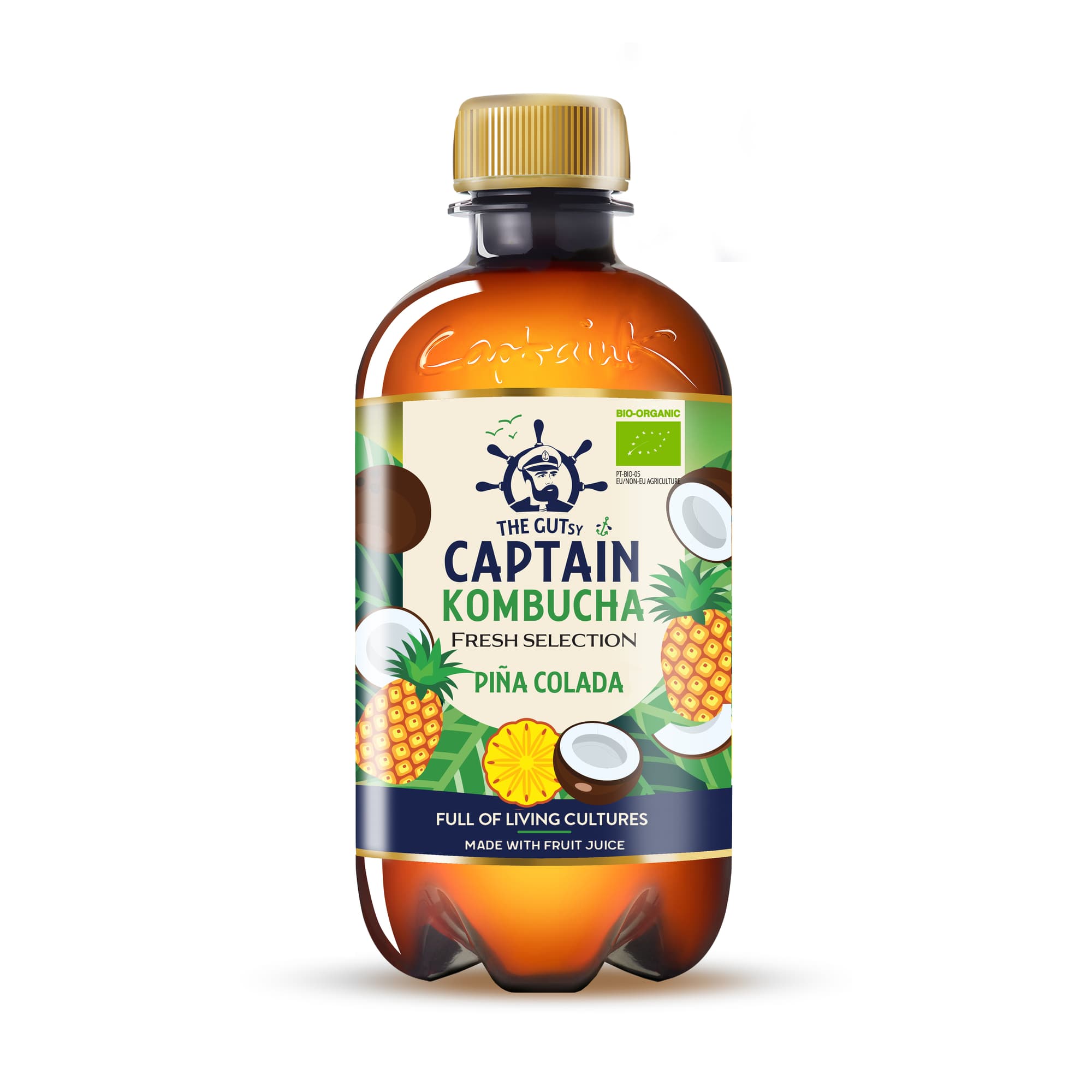 CAPTAIN Kombucha Ananassi-kookose organic 0,4l (pet)_0