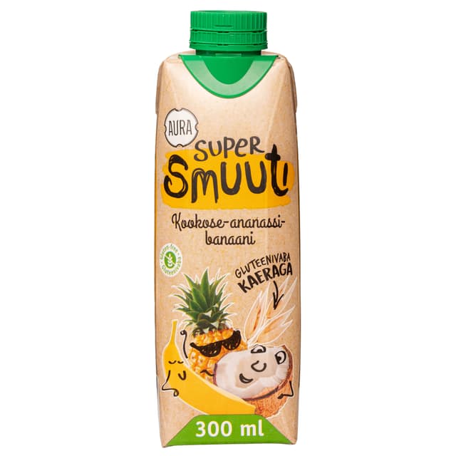 AURA Super smuuti kookose-ananassi-banaani kaeraga 0,3l product_info