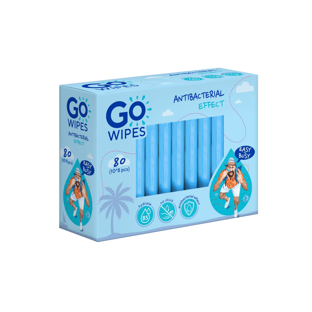 GO WIPES Niisked salvrätikud D-pantenooliga 80tk (antibakt.) product_info