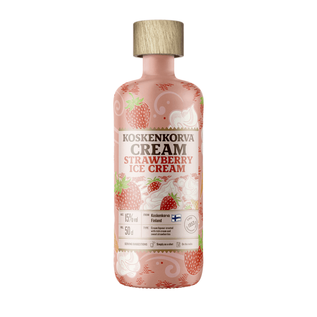 KOSKENKORVA Liqueur Cream Strawberry Ice Cream 15% 50cl product_info