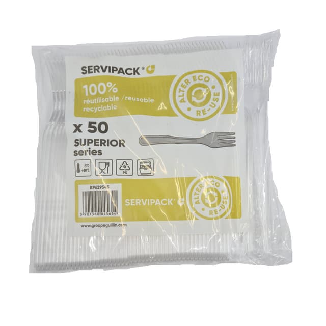 Kahvel, 50tk (läbipaistev, korduvkasutatav) product_info