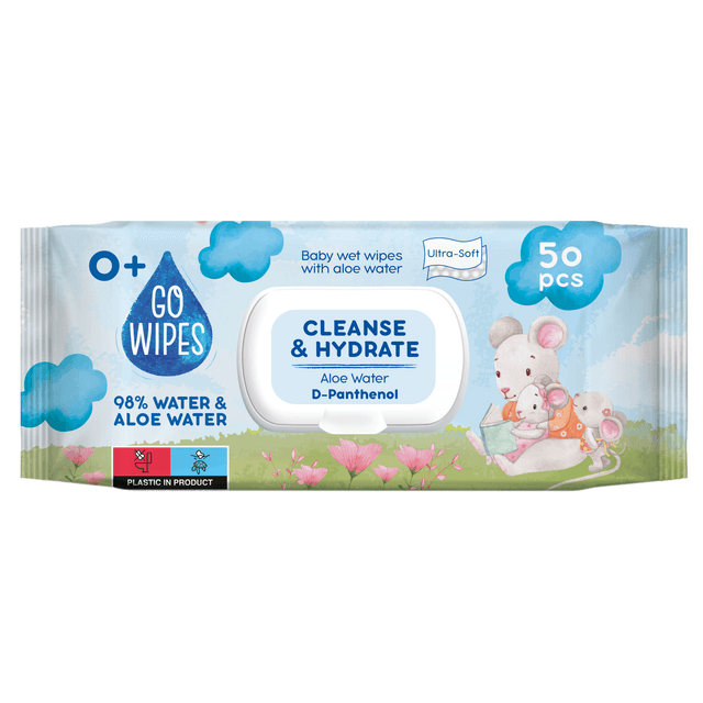 GO WIPES Beebisalvrätikud Aloe Vera ja D-pantenooliga 50tk product_info