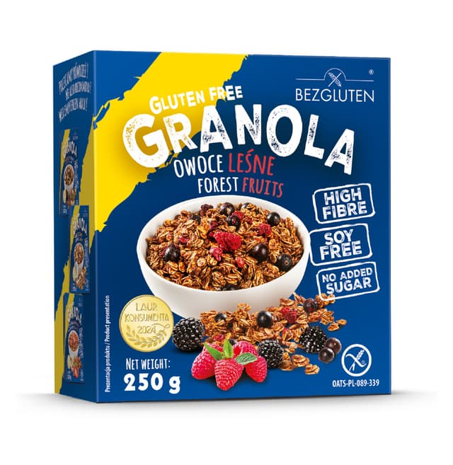 BEZGLUTEN Granola müsli metsamarjadega, gluteenivaba 250g product_info