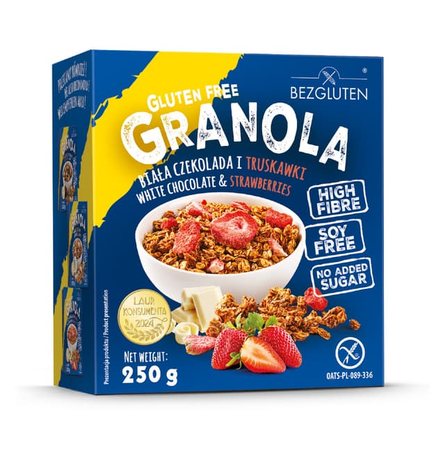 BEZGLUTEN Granola müsli valge šokol. ja maasika,glu.vaba250g product_info
