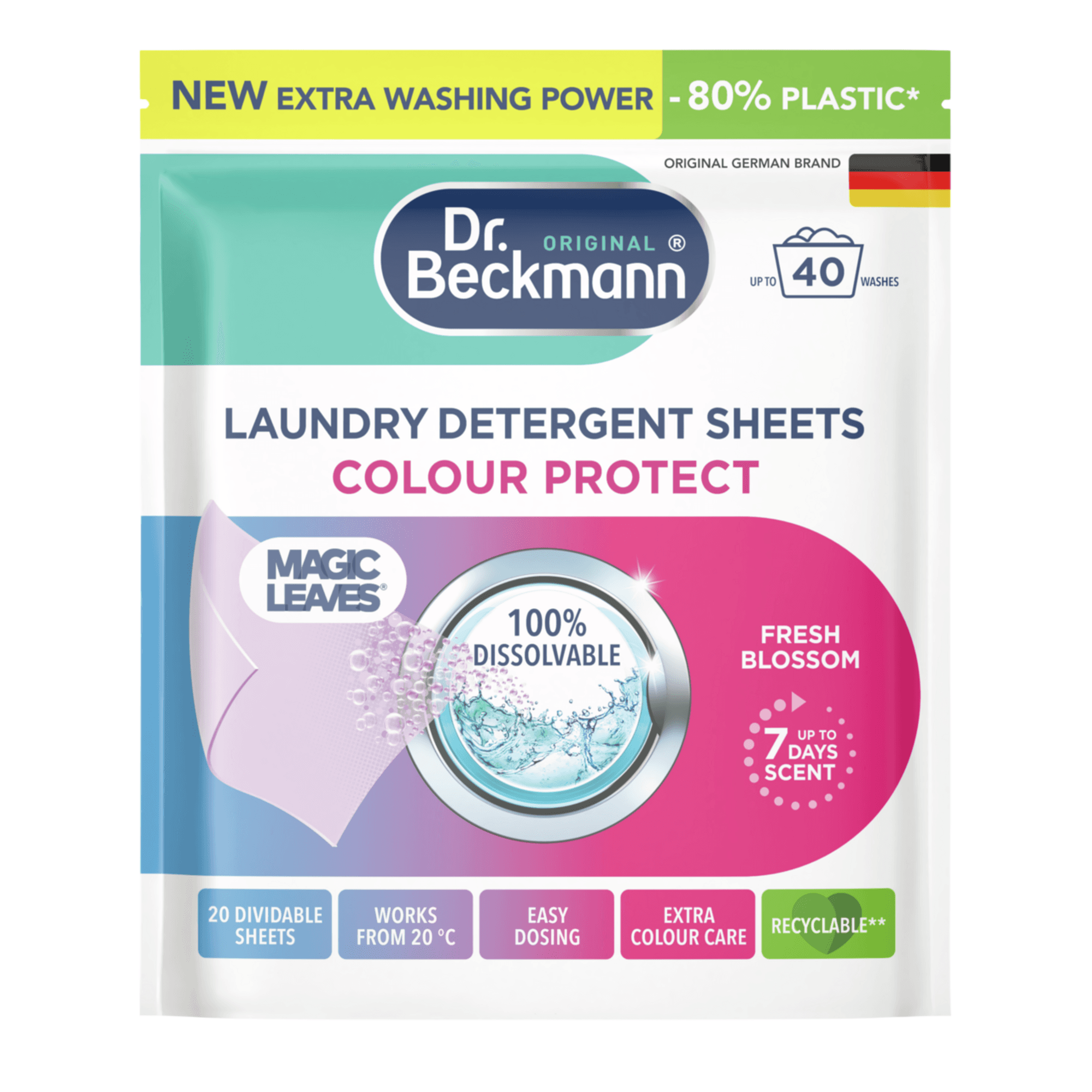 DR.BECKMANN Pesuvahendi lehed Colour Blossom 20tk_0
