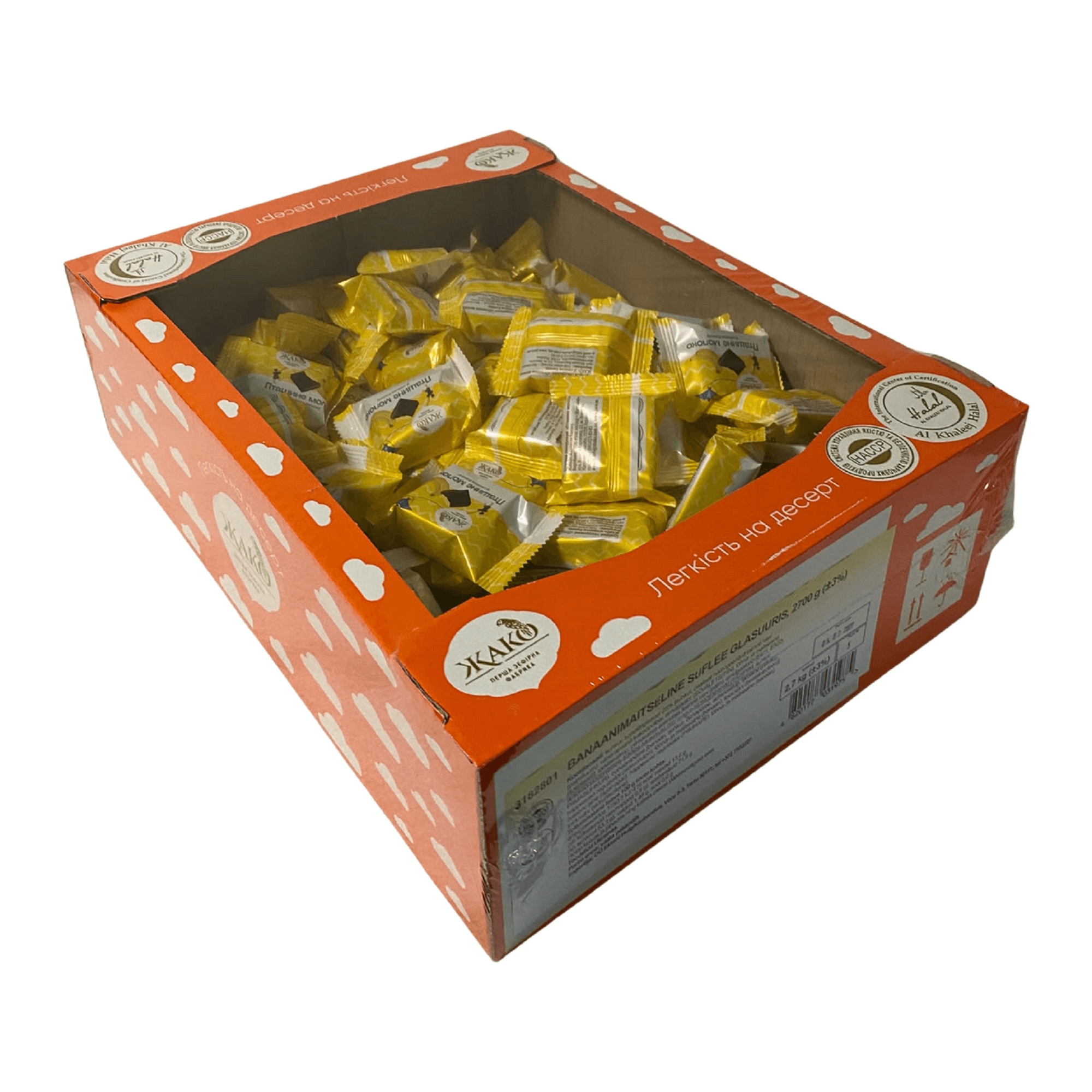 ŽAKO Banaanimaitseline suflee glasuuris 2,7kg (karbis)_0