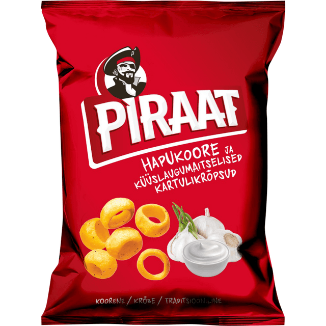 PIRAAT Kartulikrõpsud hapukoore- ja küüslaugumaits. 60g product_info