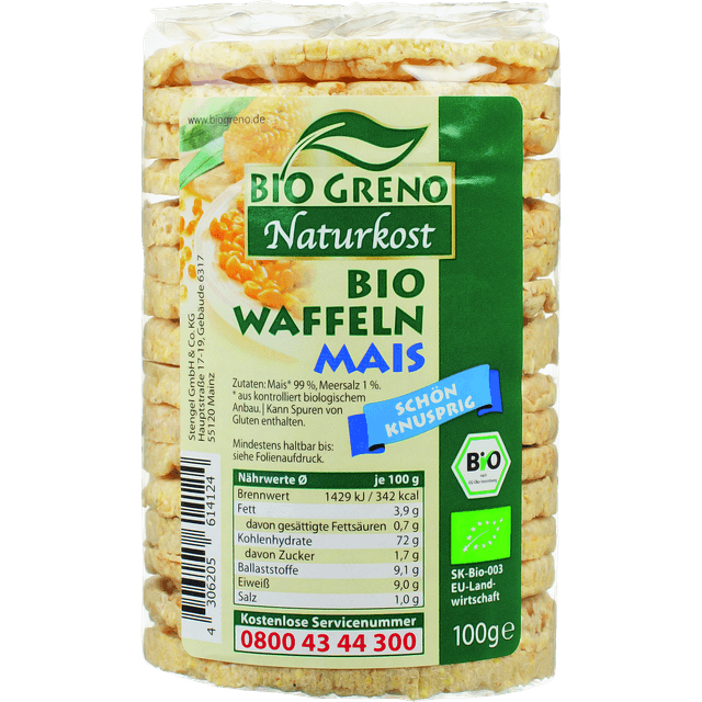 BIO GRENO Looduslikud maisivahvlid 100g product_info