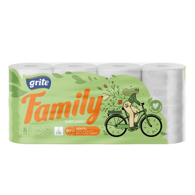 GRITE Family Tualettpaber 8 rulli (3 kihiline) product_info