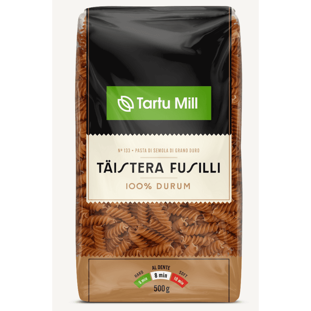 TARTU MILL Täistera fusilli 100% durum 500g(spiraalid) product_info