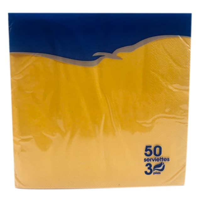 LENEK Salvrätikud 33x33cm 50tk (3 kihilised,kollane) product_info
