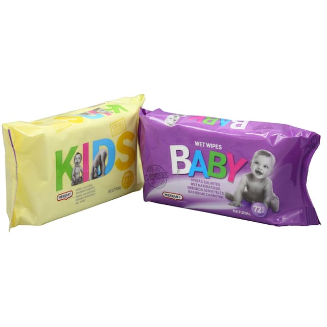 MERKANT Niisutatud beebisalvrätikud Kids Neutral 72tk product_info
