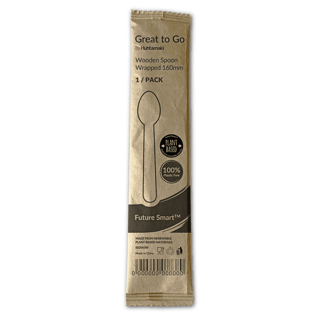HUHTAMÄKI Great to Go Puidust lusikas 1tk (eraldi pakitud) product_info