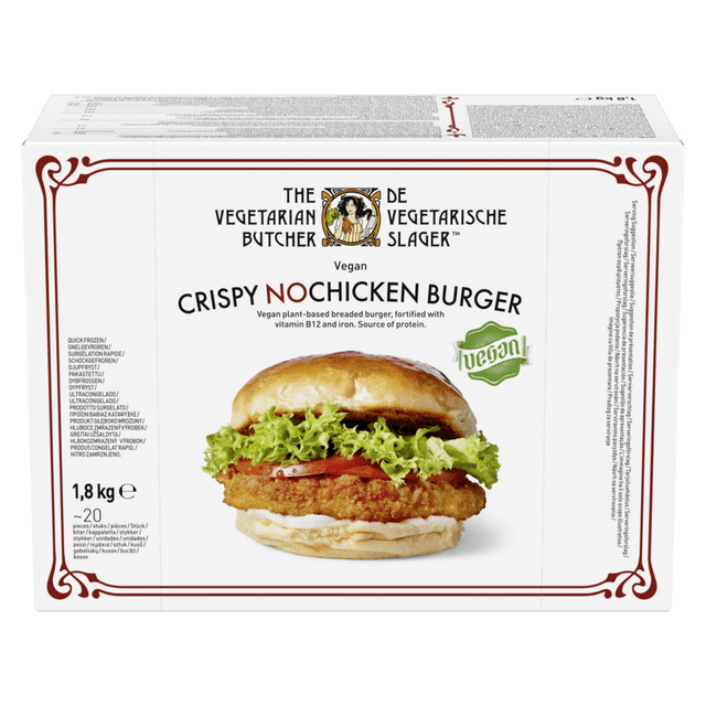 THE VEGETARIAN BUTCHER NoChicken burger 1,8kg(ca 20tk,külm.) product_info
