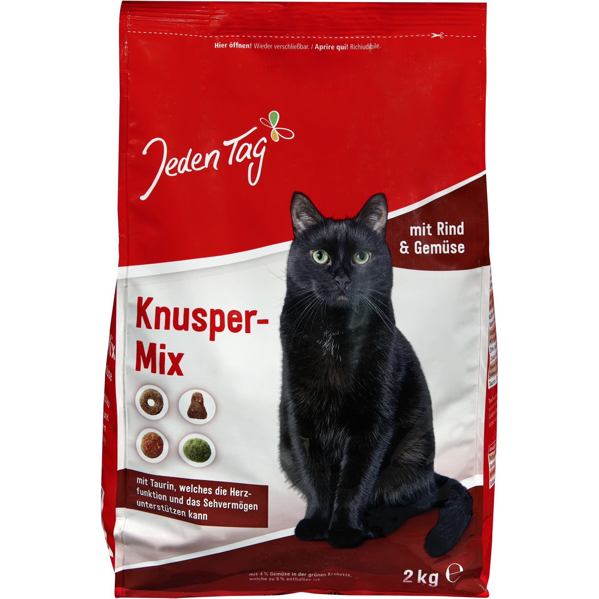 JEDEN TAG Kuivkassitoit loomaliha ja köögiviljaga 2kg_0