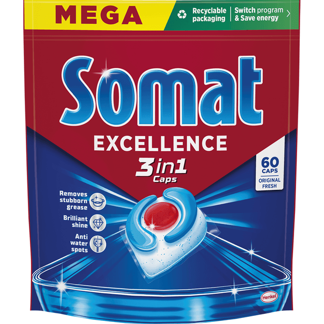 SOMAT Excellence 3in1 Nõudepesumasina kapslid 60tk product_info