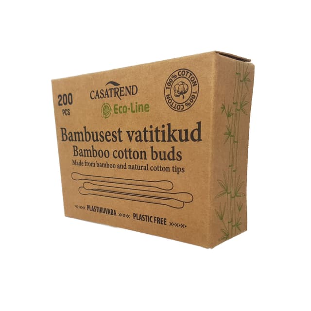 CASATREND Eco-Line Vatitikud bambusest 200tk (plastikuvaba) product_info