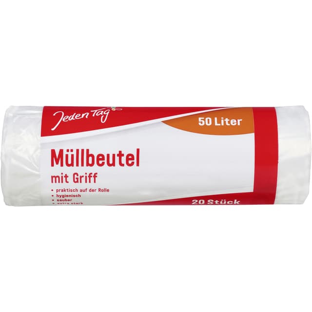 JEDEN TAG Prügikotid sangadega 50/60l 20tk (läbipaist.) product_info