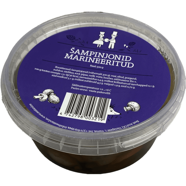 PJ EESTI AND Šampinjonid marineeritud 500g product_info