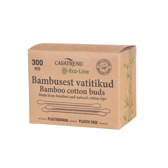 CASATREND Eco-Line Vatitikud bambusest 300tk (plastikuvaba) product_info