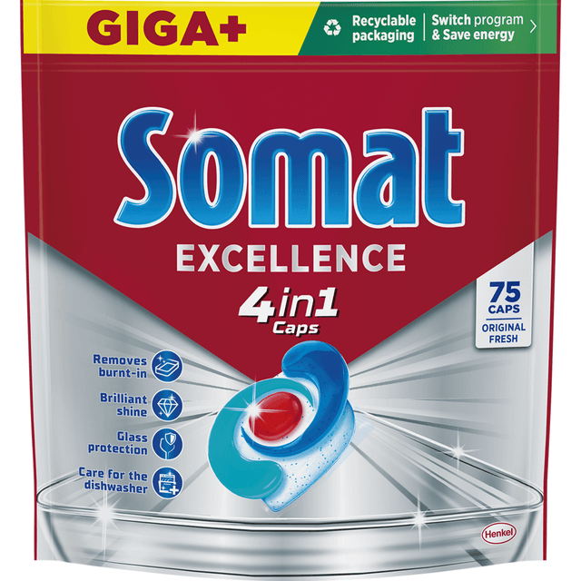 SOMAT 4 in1 Excellence Nõudepesumasina tabletid 75tk product_info