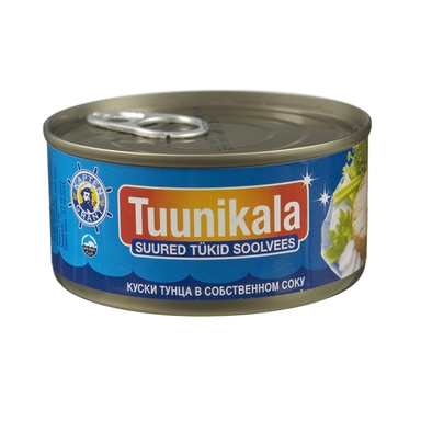 KAPTEN GRANT Tuunikala suured tükid soolvees 185g (EO)