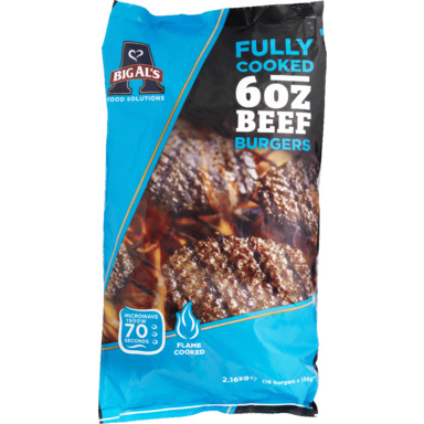 BIG AL'S Küpsetatud veiseliha burgeripihvid 2,16kg (16x135g)