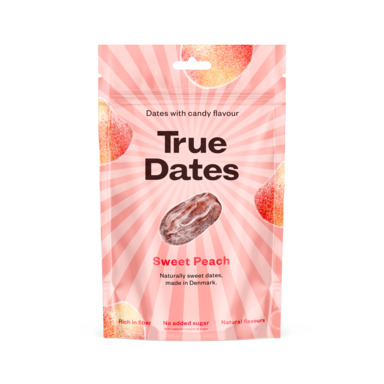 TRUE DATES Datlid Sweet Peach 100g