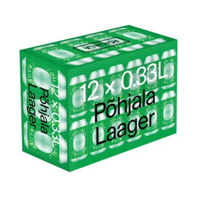 PÕHJALA õlu Laager hele 4,7% 33cl 12-pakk (purk)