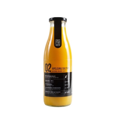 Nr 02 Apelsinimahl 100% 0,75l (klaas)