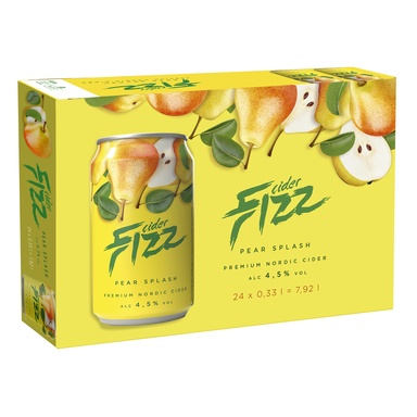 FIZZ Siider Pear Splash 4,5% 33cl-24-pakk (purk, kohver)