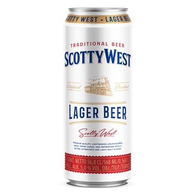 SCOTTY WEST õlu Original Lager hele 5% 56,8cl (purk)
