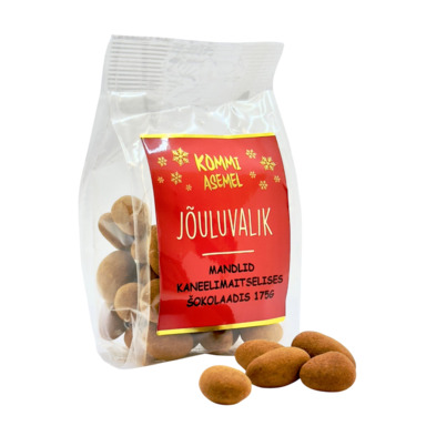 KOMMI ASEMEL Mandel kaneelišokolaadis 175g