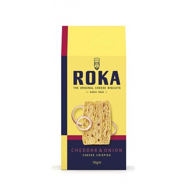 ROKA Krõbedad küpsised Cheddari juustu ja sibulaga 70g
