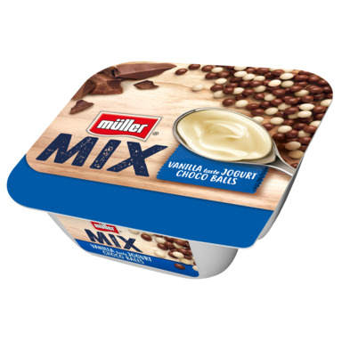 MÜLLER Mix vanilje jogurt šokolaadipallidega 130g