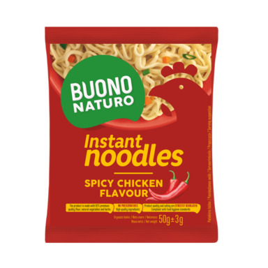 Kiirnuudlid vürtsika kana maitselised, BUONO NATURO, 50 g
