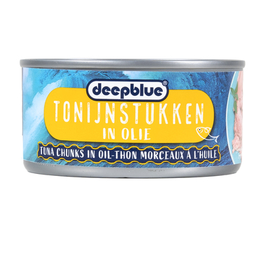 DEEPBLUE Tuunikalatükid õlis 185g (EO)