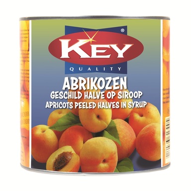 KEY Poolikud aprikoosid kerges siirupis 2,5kg