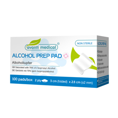 AVANTI MEDICAL Piiritusega niisutatud salvrätikud 100tk