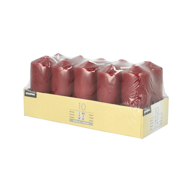 PAPSTAR Sammasküünal 40x90mm, 9h, 10tk (bordoo)