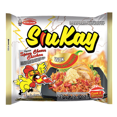 SIUKAY Kiirnuudlid vürtsikad, kana-ja juustumaitselised 127g