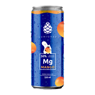 LUMIORAV Magneesiumivesi mango kerge mulliga 0,33l (purk)