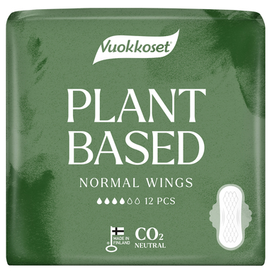 VUOKKOSET Hügieenisidemed Plant Based Normal Wings 12tk