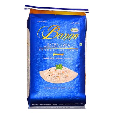 BANNO Eriti pikk Basmati aurutatud riis 20kg