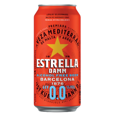ESTRELLA Damm alkoholivaba õlu hele 50cl (purk)