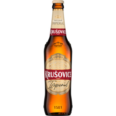 KRUSHOVICE ROYAL õlu Pale Lager Imperial hele 5% 50cl (klaas)