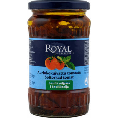 ROYAL Kreeka päikesekuiv. tomatid basiilikumaits. õlis 330g
