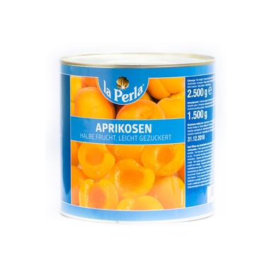 LA PERLA Poolikud aprikoosid kerges siirupis 2,5kg