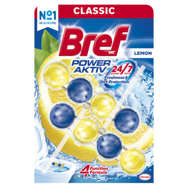 BREF Power Active WC värskendusseep Lemon 2x50g