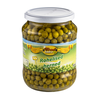 FOOD INDEX Rohelised herned 690g (klaas)